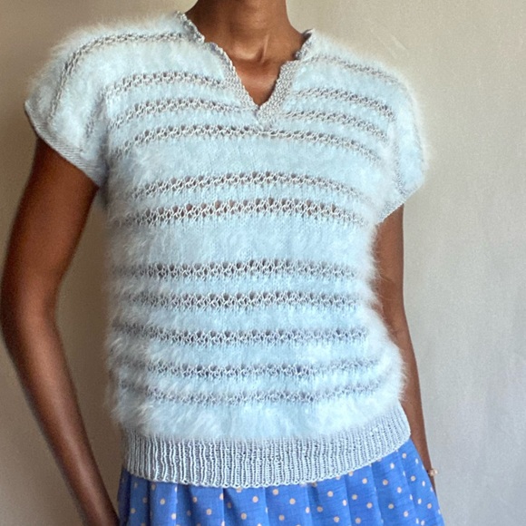 Fuzzy baby blue sweater - Picture 7 of 12